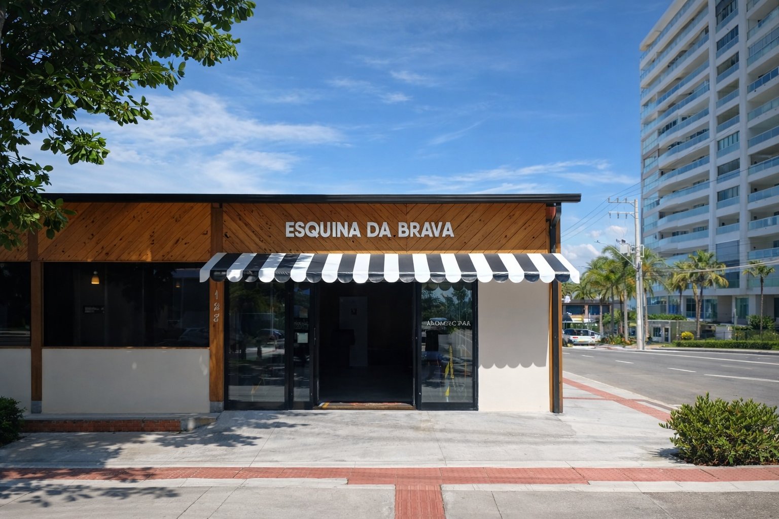 Fachada do restaurante Esquina da Brava na Praia Brava, Itajaí